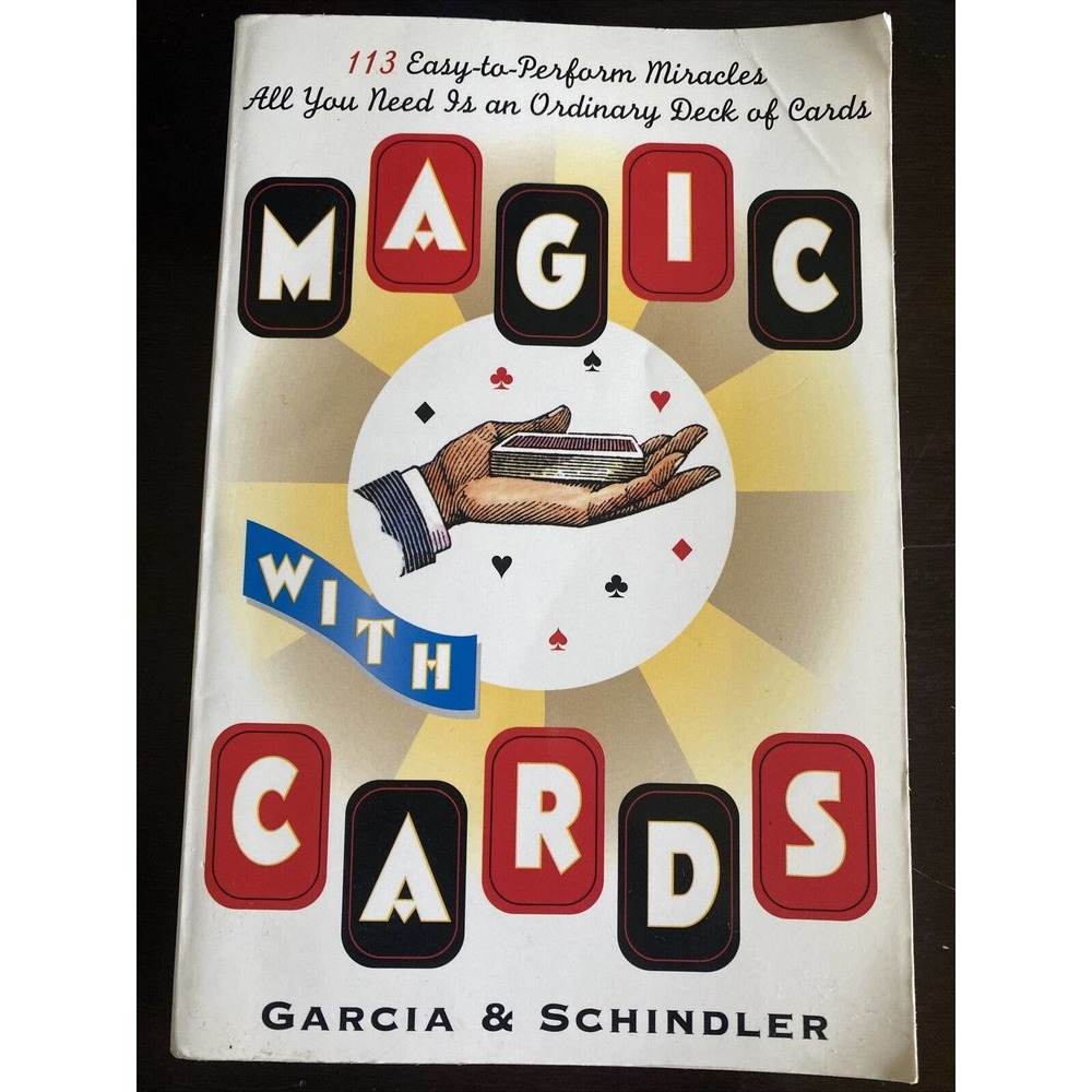 Vintage Magic with Cards Hardback Book Family Fun Party Games Magician
